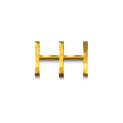 Heal house, wellness,logo design, gold